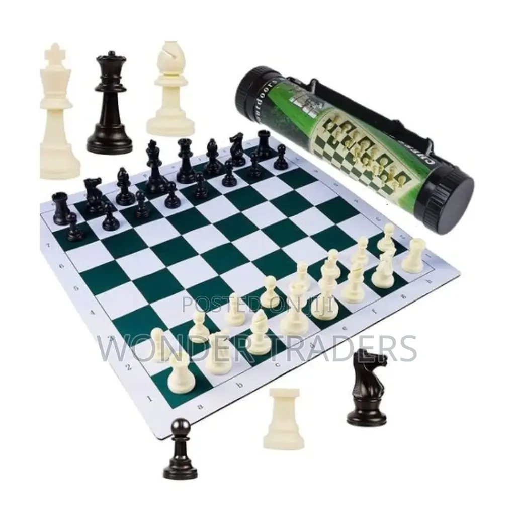 Portable Tournament Chess Board Game Mat +FREE Carrier Bag