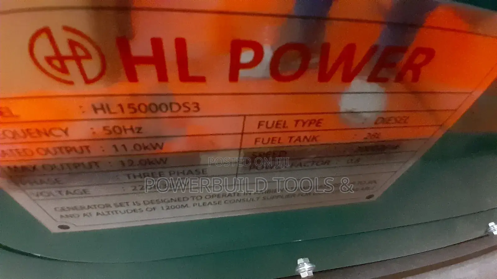 HL Power 15KVA Dual Phase Diesel Generator