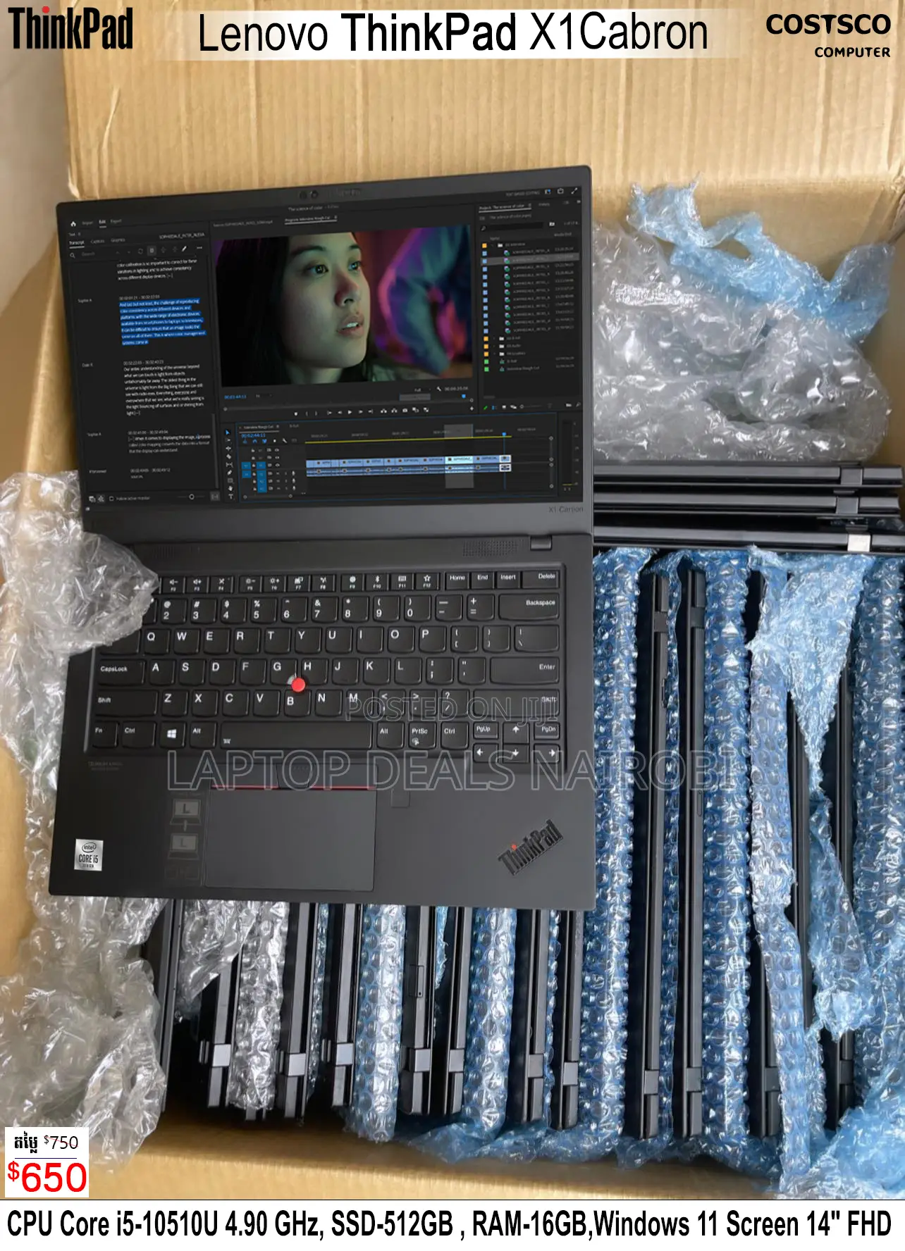 Laptop Lenovo ThinkPad X1 Carbon 16GB Intel Core I5 SSD 512GB