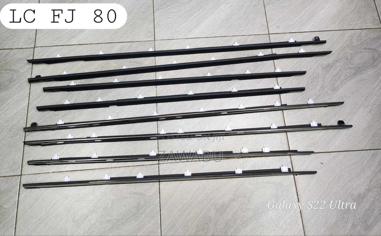 Weather Strip Landcruiser FJ 80 Black Chrome