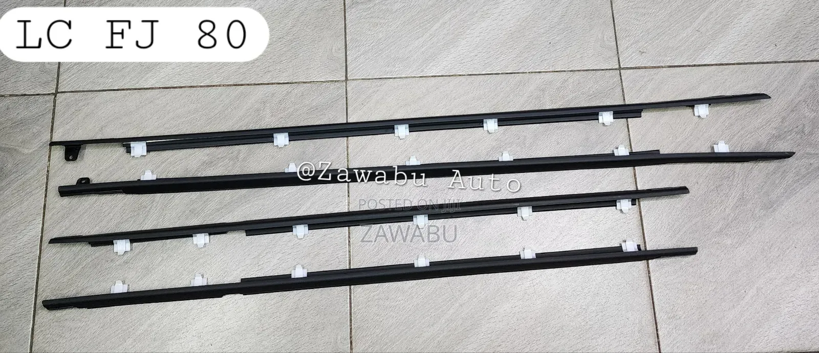 Weather Strip Landcruiser FJ 80 Black Chrome