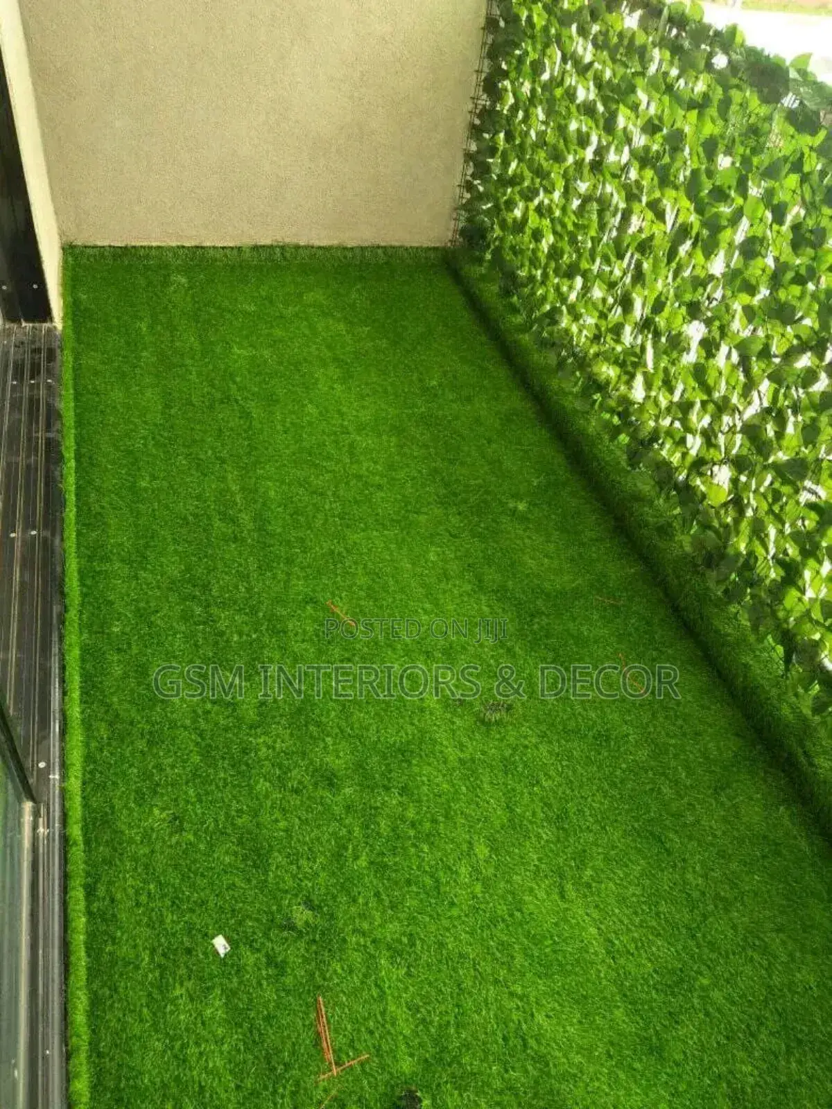Balcony Grass Carpet With Fence