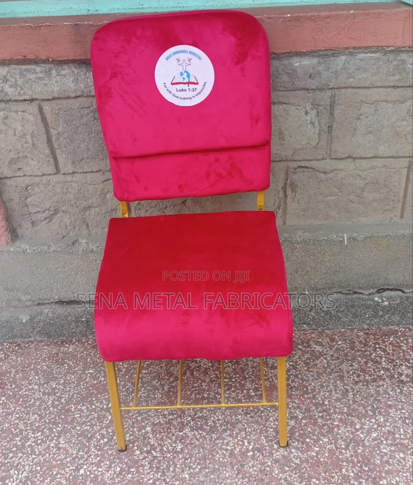 Church Seats or Conference Chairs With Logo.Red Colour.