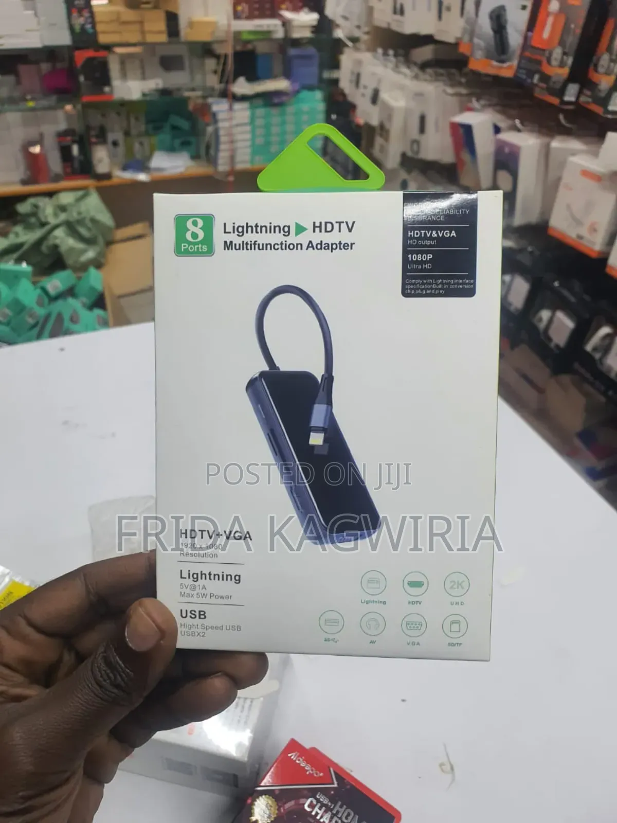 8 Ports Lightning and Type C to HDTV Multifunction Adapter