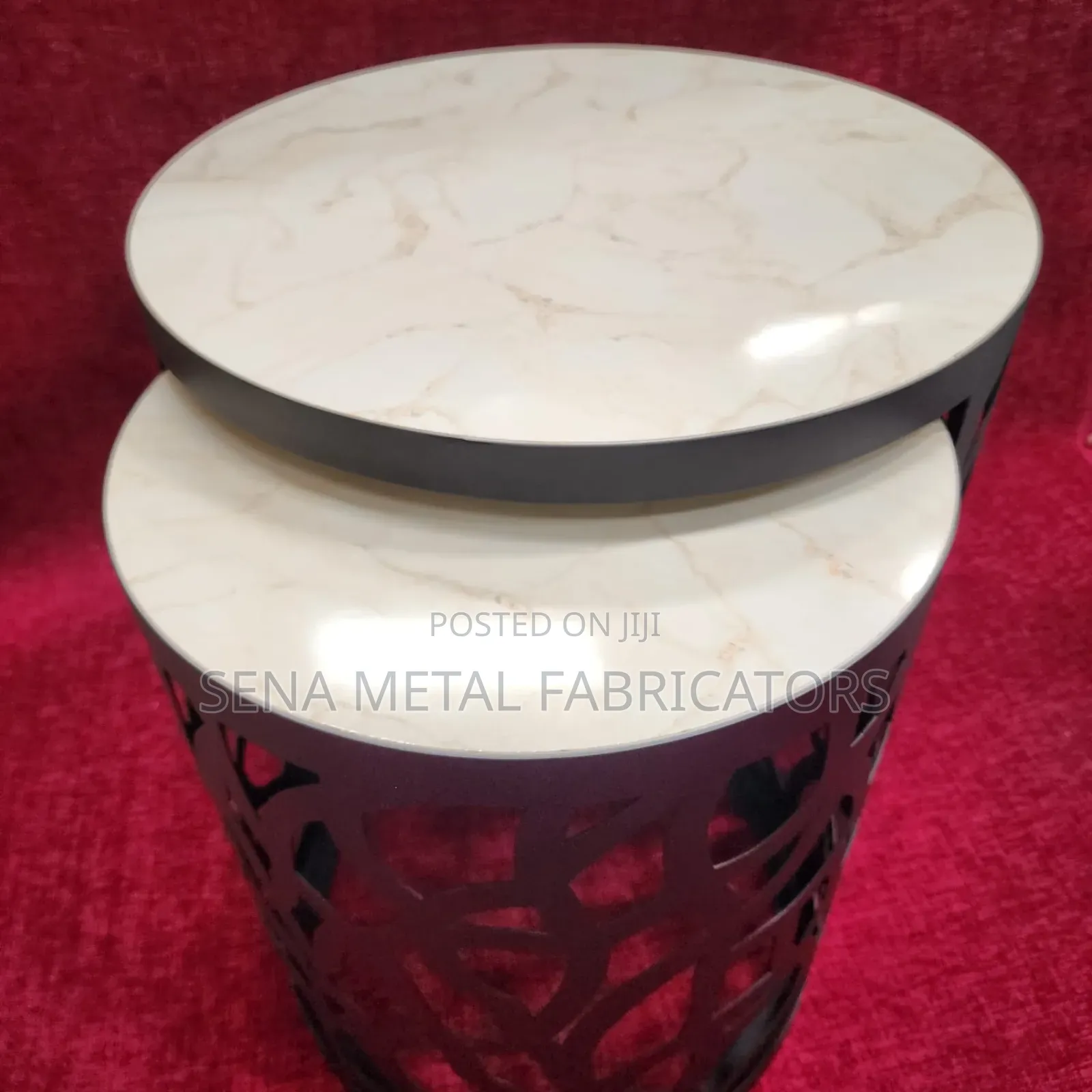 Unique Nesting Stools With Black Powder-Coating Finish.