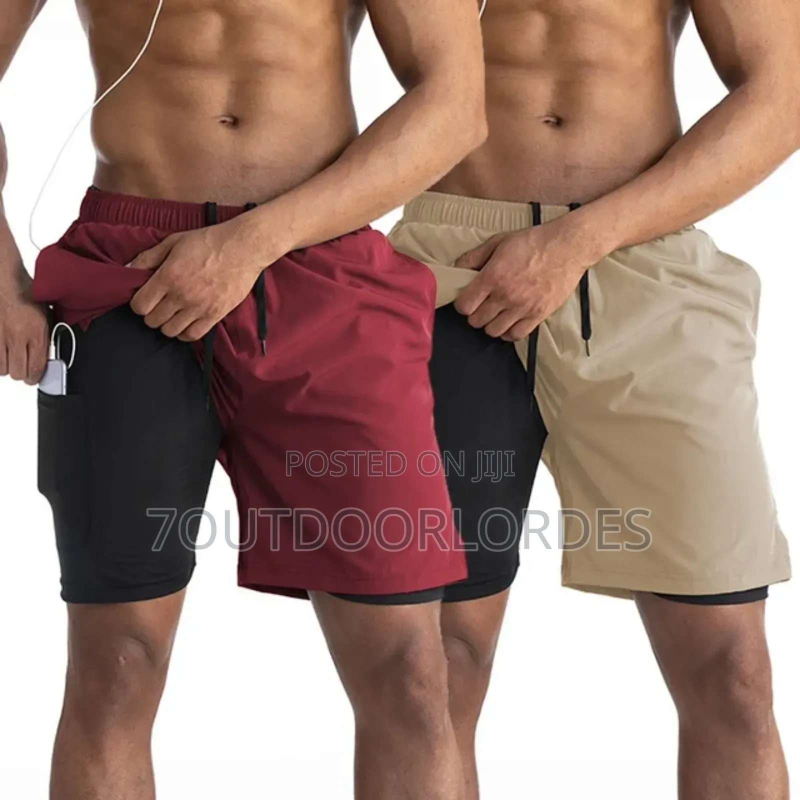 2 in 1 Gym Outdoor Beach Shorts