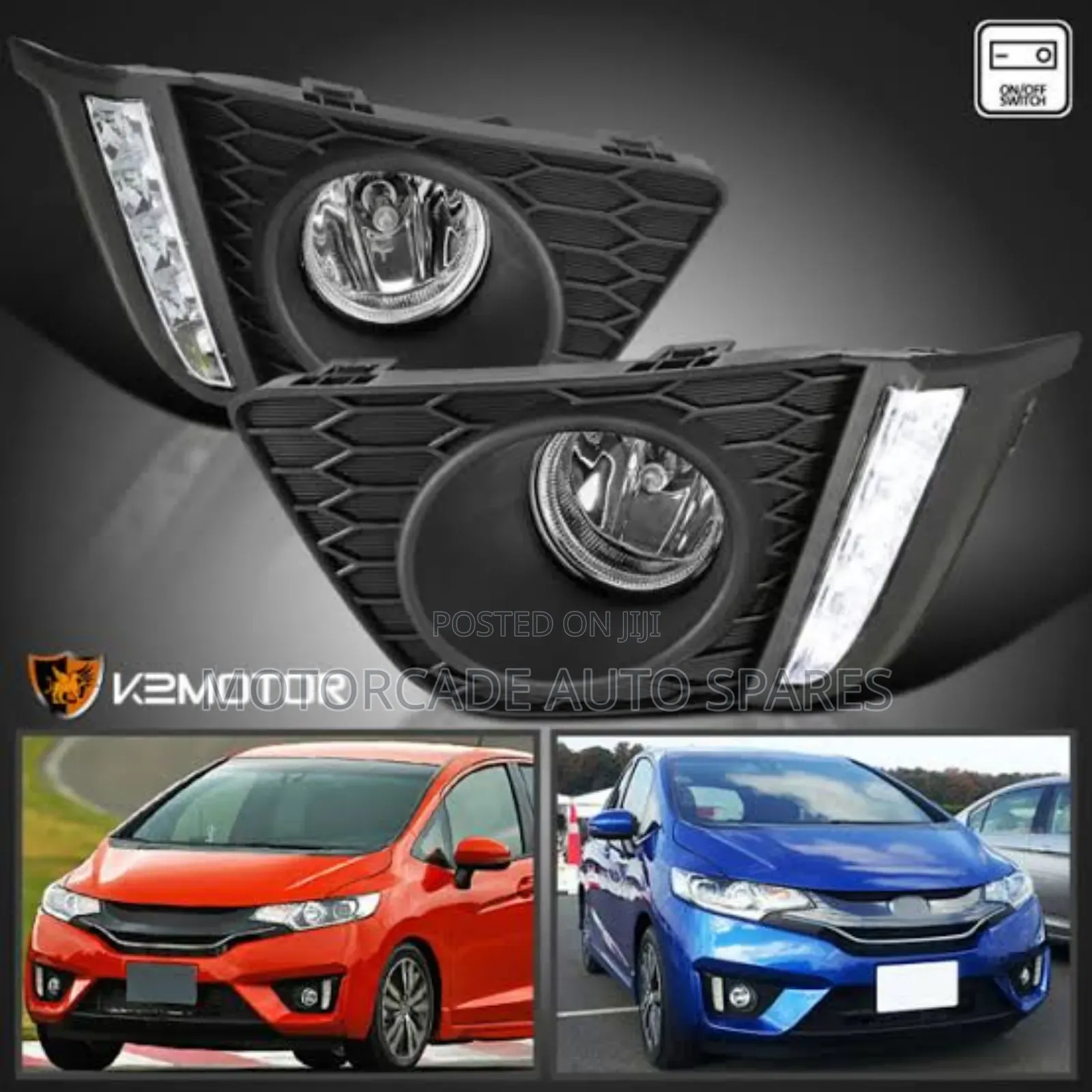 Honda Fit 2014/2015/2016 Fog Lights Set (DRL Covers)