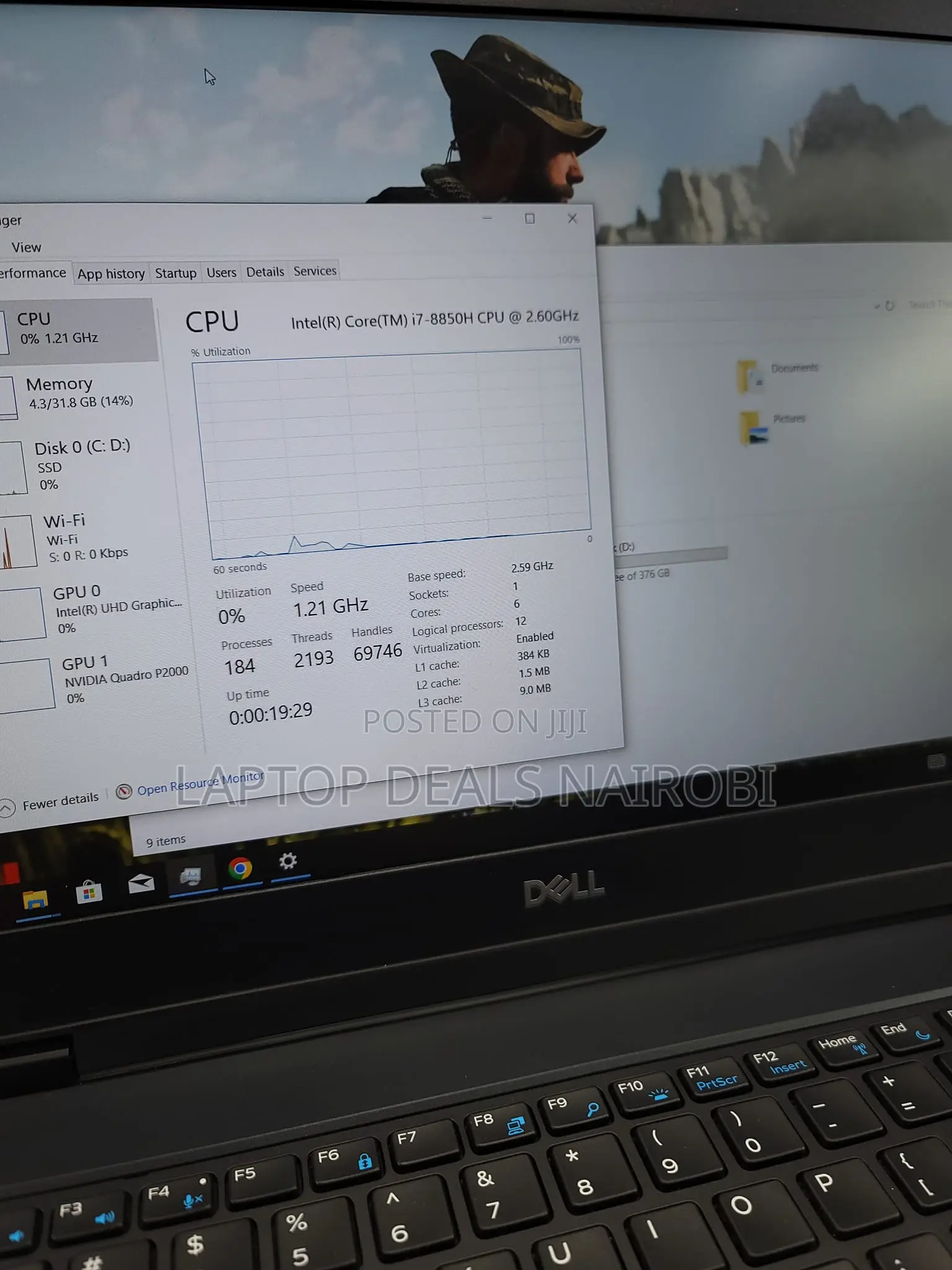 Laptop Dell Precision 7530 8GB Intel Core I7 SSD 512GB