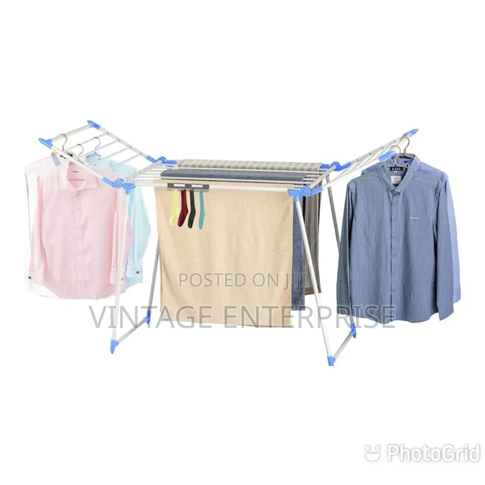 Outdoor/ Indoor Portable and Foldable Clothes Drying Rack