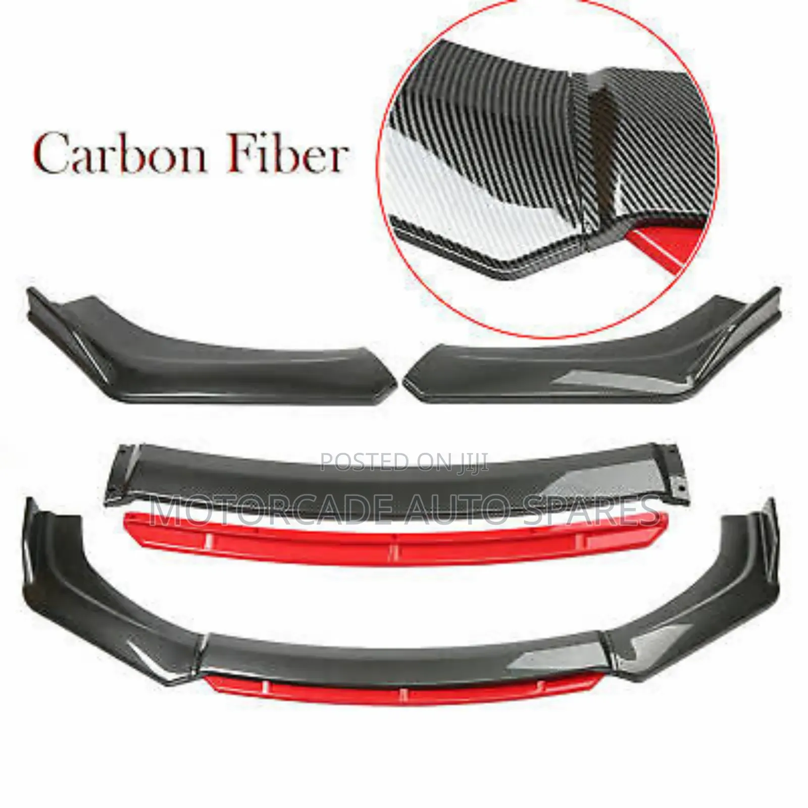 Universal Bumper Lip Kit Skirting Carbon Fiber