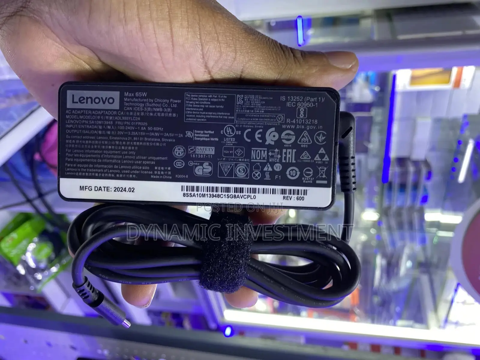 Lenovo 65W AC Power Adapter USB Type C Laptop Charger