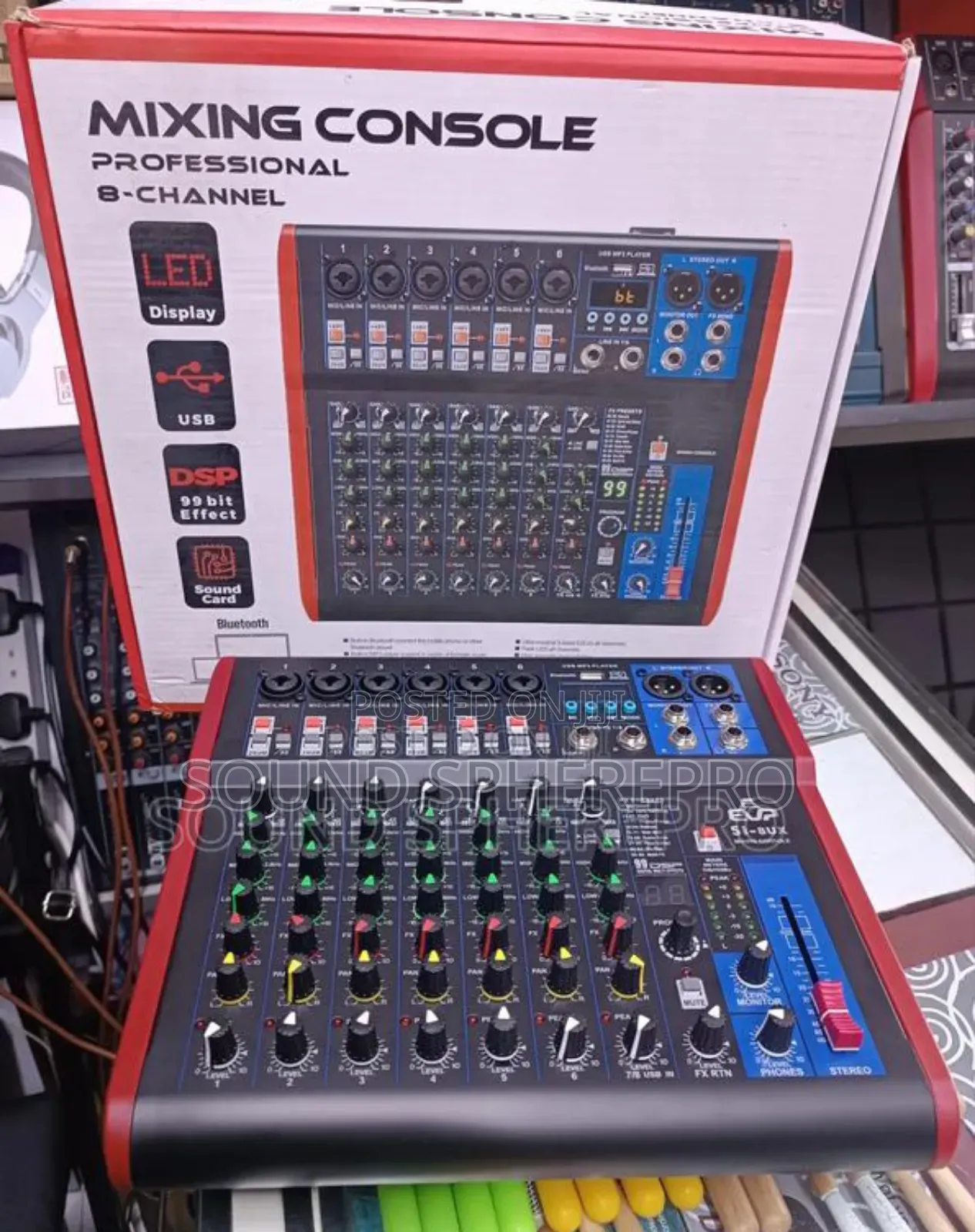 EVP 8 Channel Plain Mixing Console