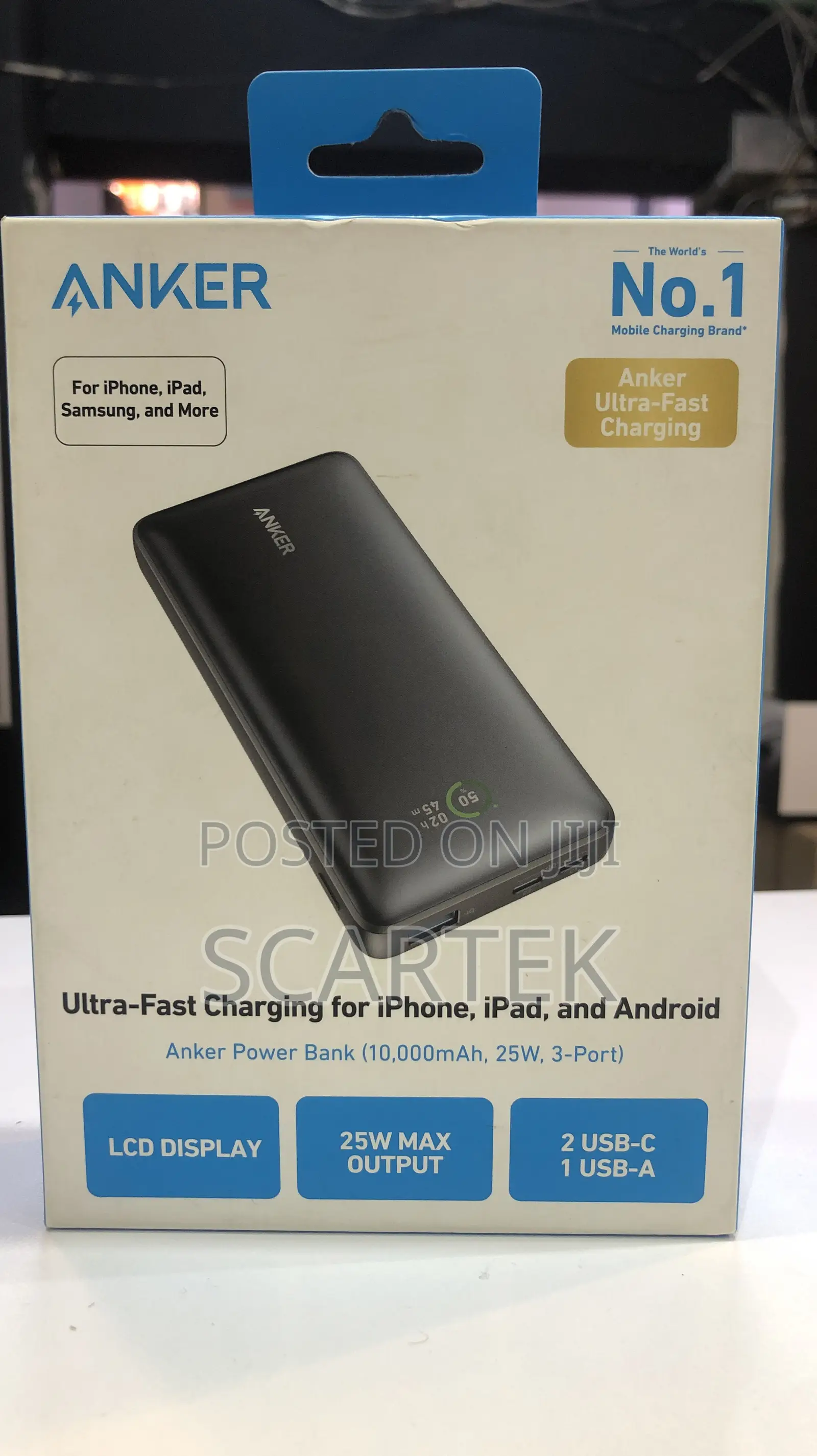 Anker Power Bank (10000mah,25W,3-Port)
