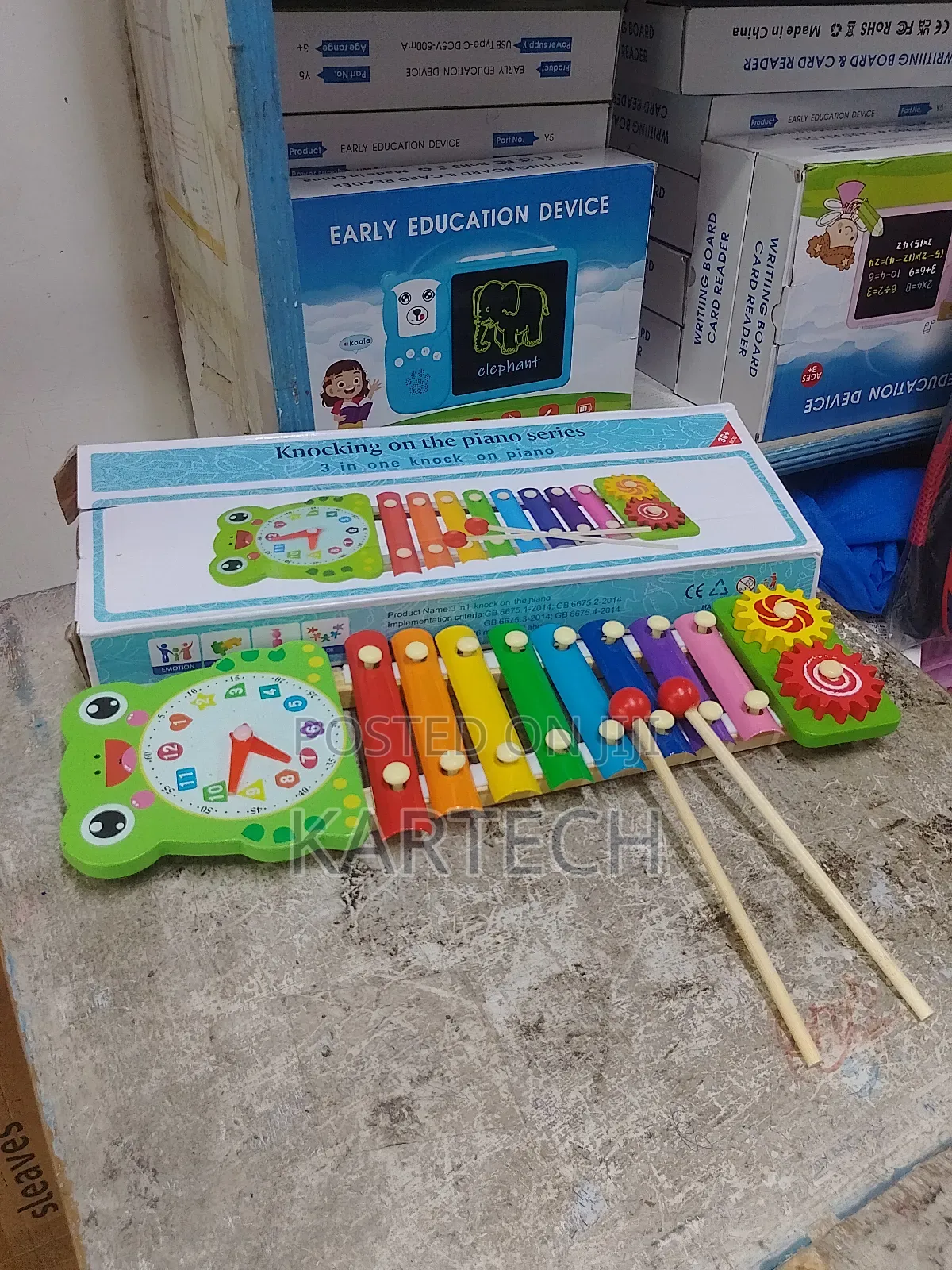 3 in 1 Hand Knock Wood Piano Xylophone