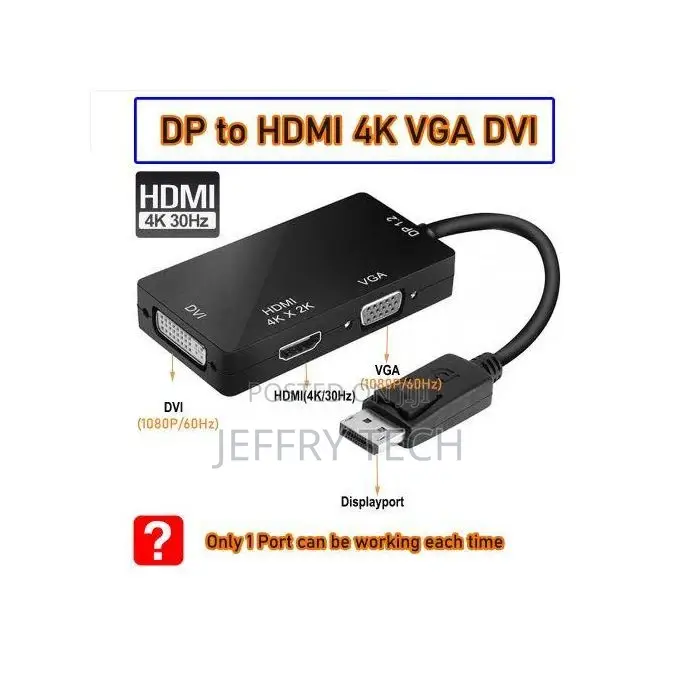 Displayport to HDMI DP VGA HDMI Dvi Mini Displayport Vide