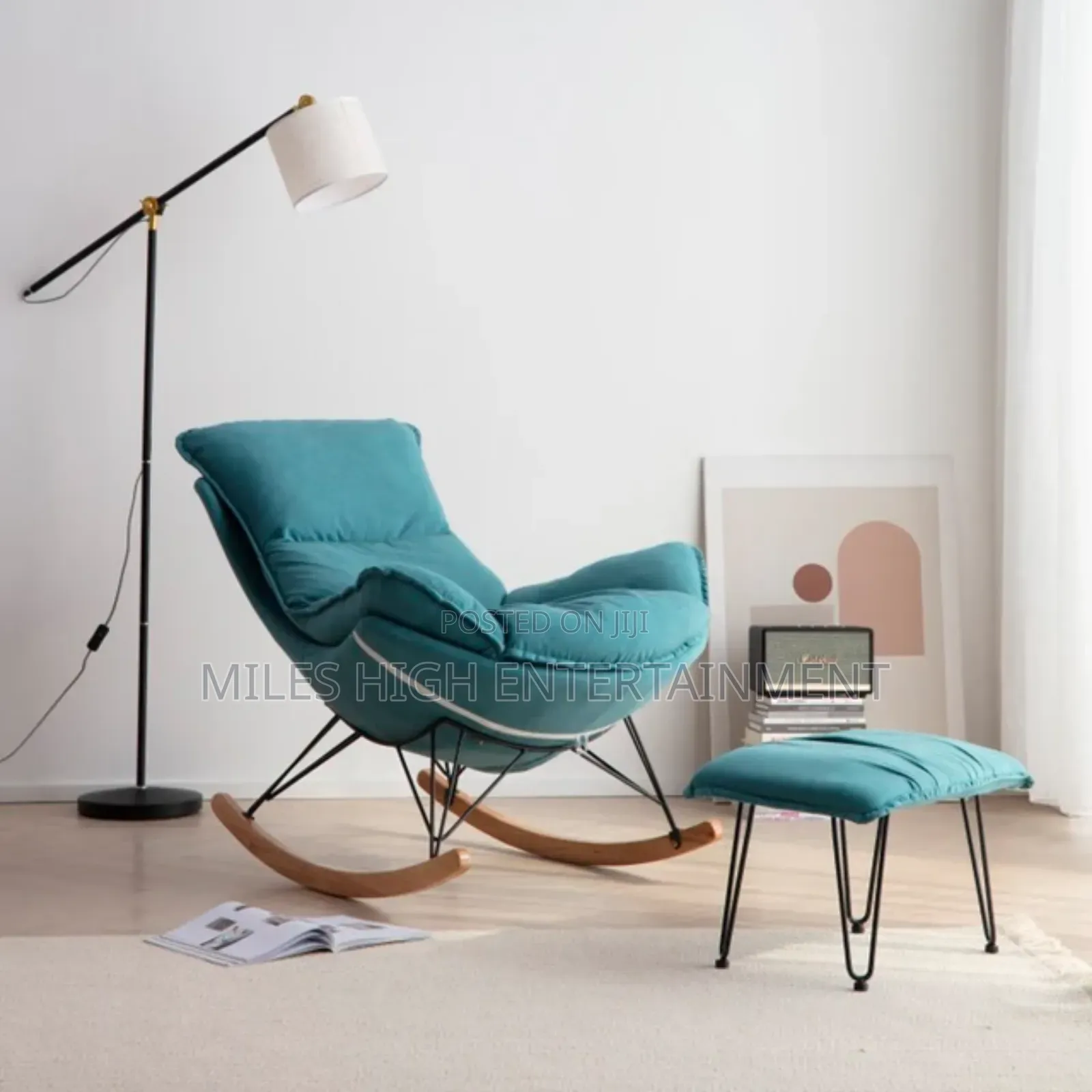 Balcony Rocking Chair With Footrest