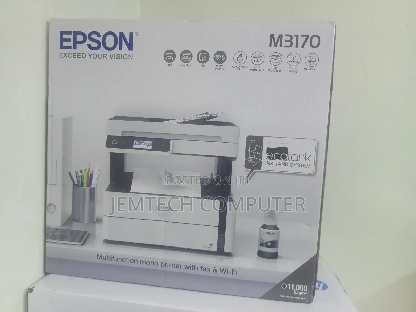Epson M3170 Ecotank Monochrome Wi-Fi All-in-One Printer
>