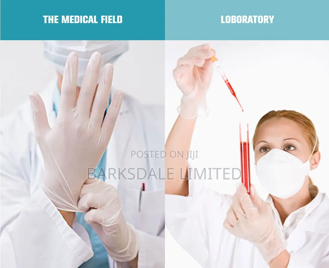 White Nitrile Medical Gloves Silicon Latex Rubber Kitchen