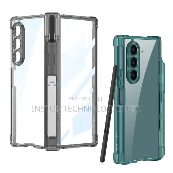 Samsung Galaxy Z Fold 6 Clear Shockproof Case With Kickstand