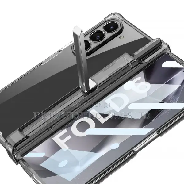 Samsung Galaxy Z Fold 6 Clear Shockproof Case With Kickstand