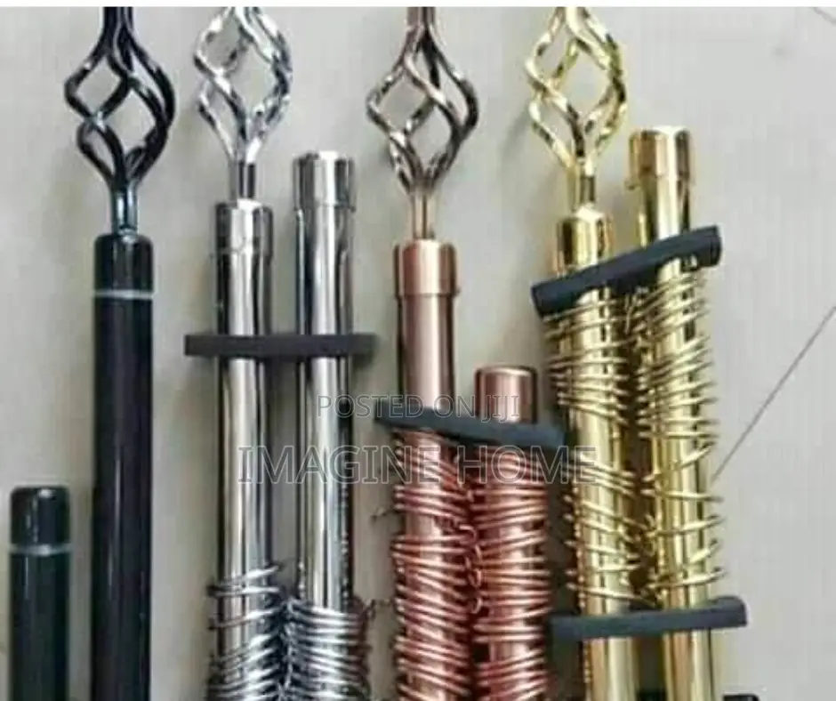 Black and Silver Imported Beautiful Curtain Rods