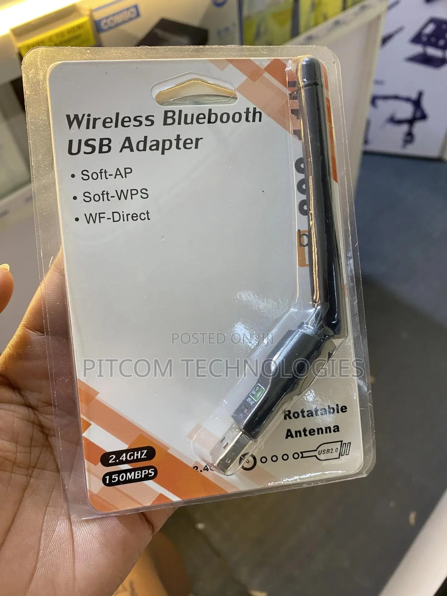 Dual Band. Wi-Fi and Bluetooth Adapter With Antenna