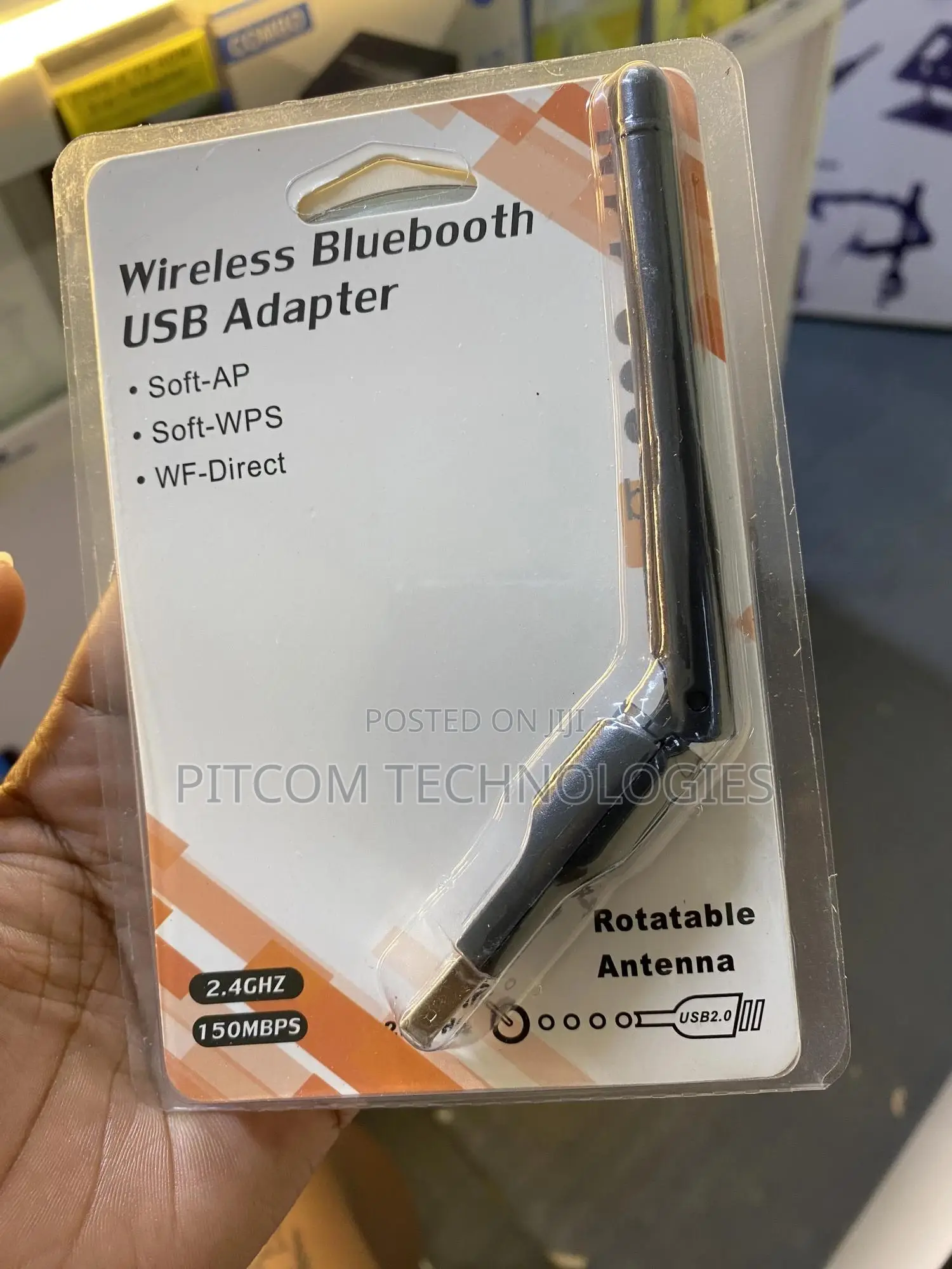 Dual Band. Wi-Fi and Bluetooth Adapter With Antenna