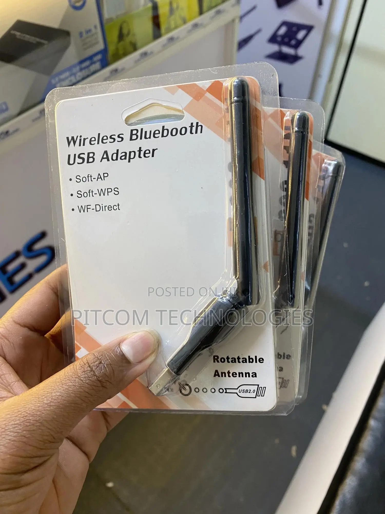 Dual Band. Wi-Fi and Bluetooth Adapter With Antenna