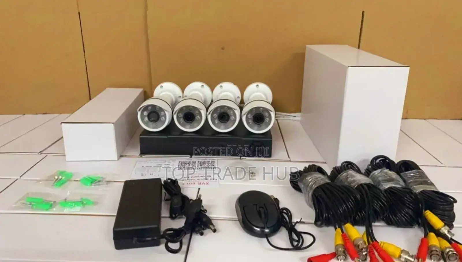 4 Channel CCCTV Camera With DVR and 4x20m Cable