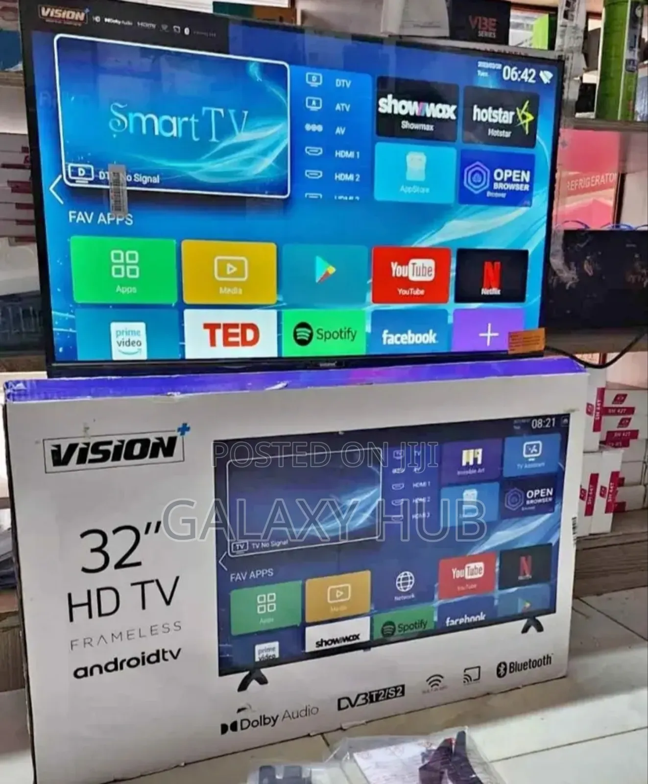 Vision 32inches Flameless Smart Android Tv With Bluetooth