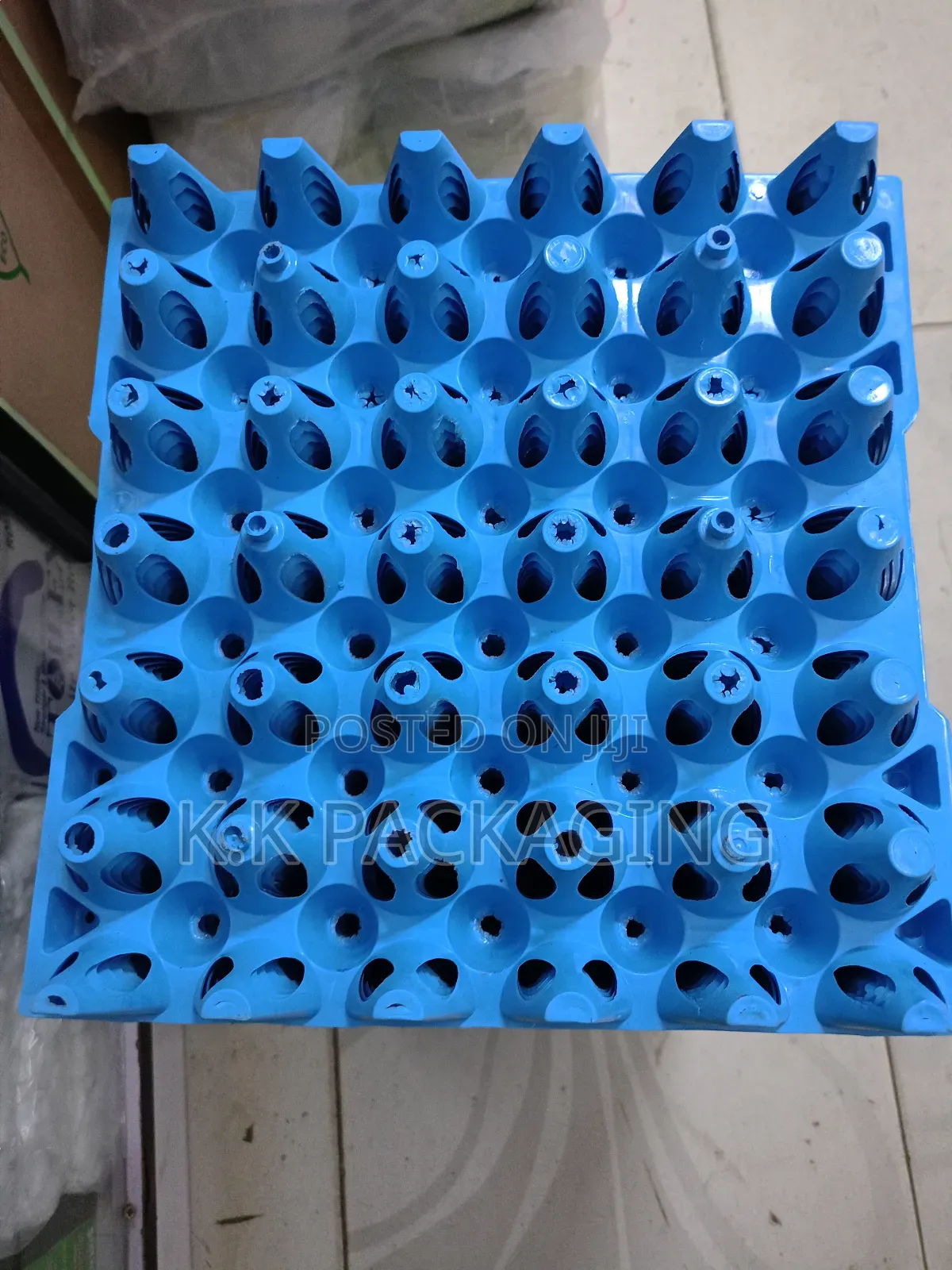 Light Blue Plastic Egg Trays