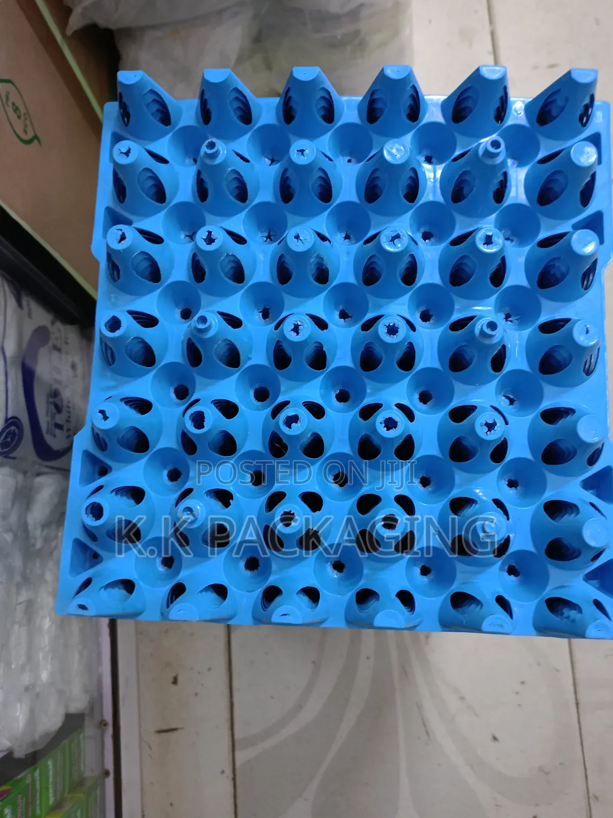 Light Blue Plastic Egg Trays