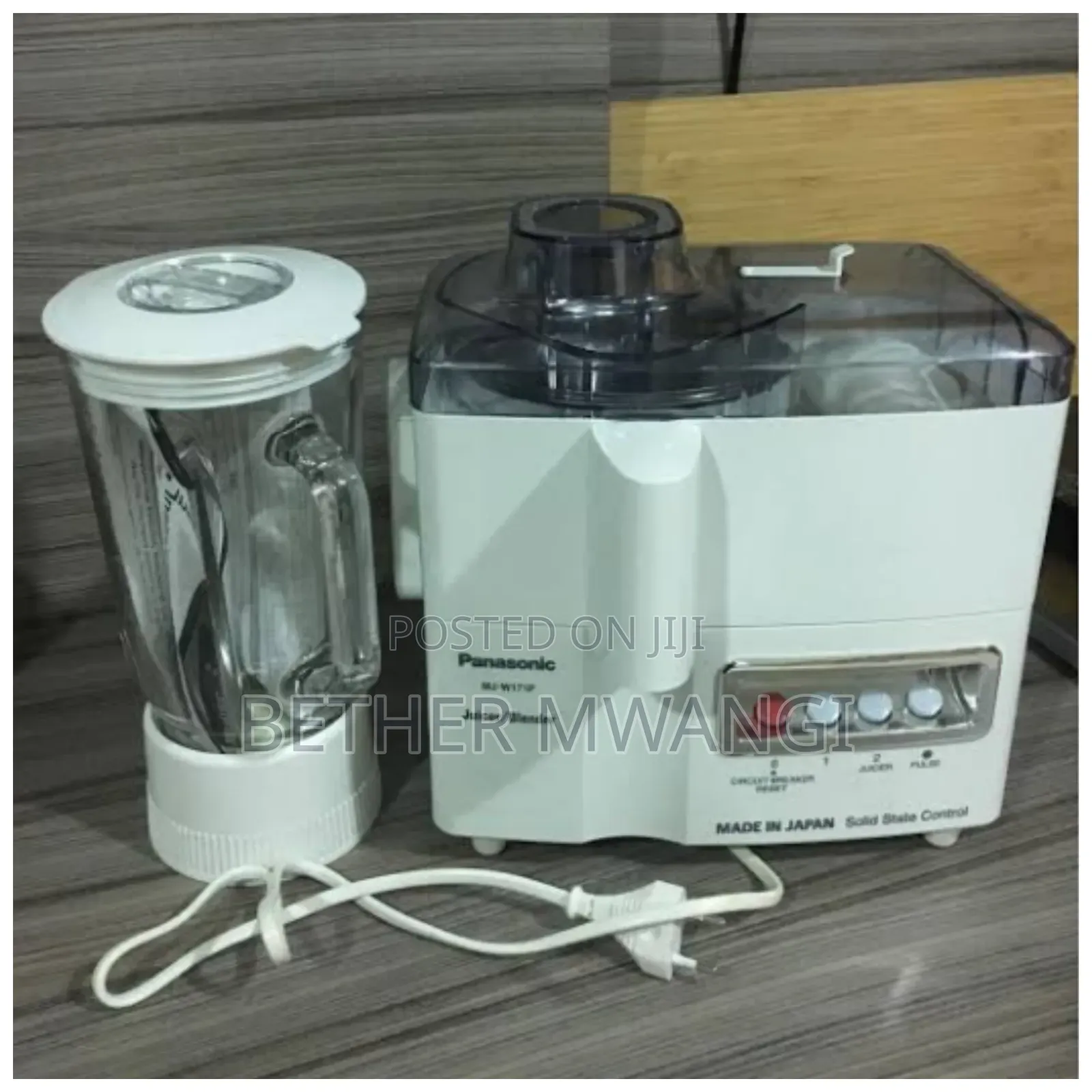 Panasonic | MJ-M176P 3-in-1 Juicer/Blender/Grinder Machine.