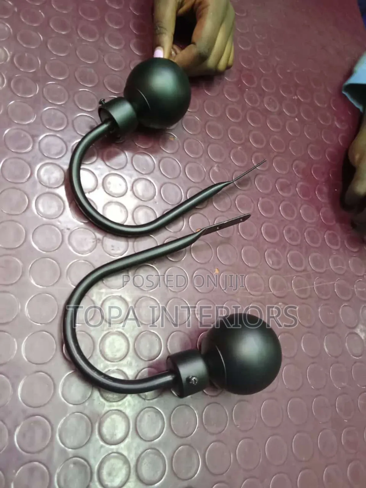 Black Metallic Curtain Hooks Metallic Wall Curtain Holders