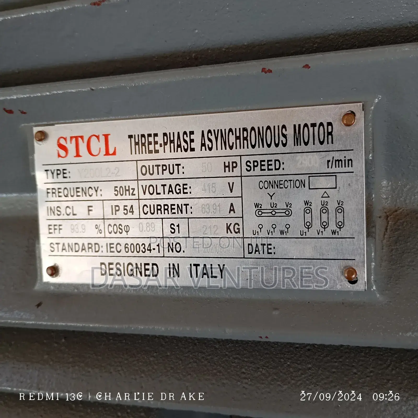 Motor STCL Brand 50hp High Speed