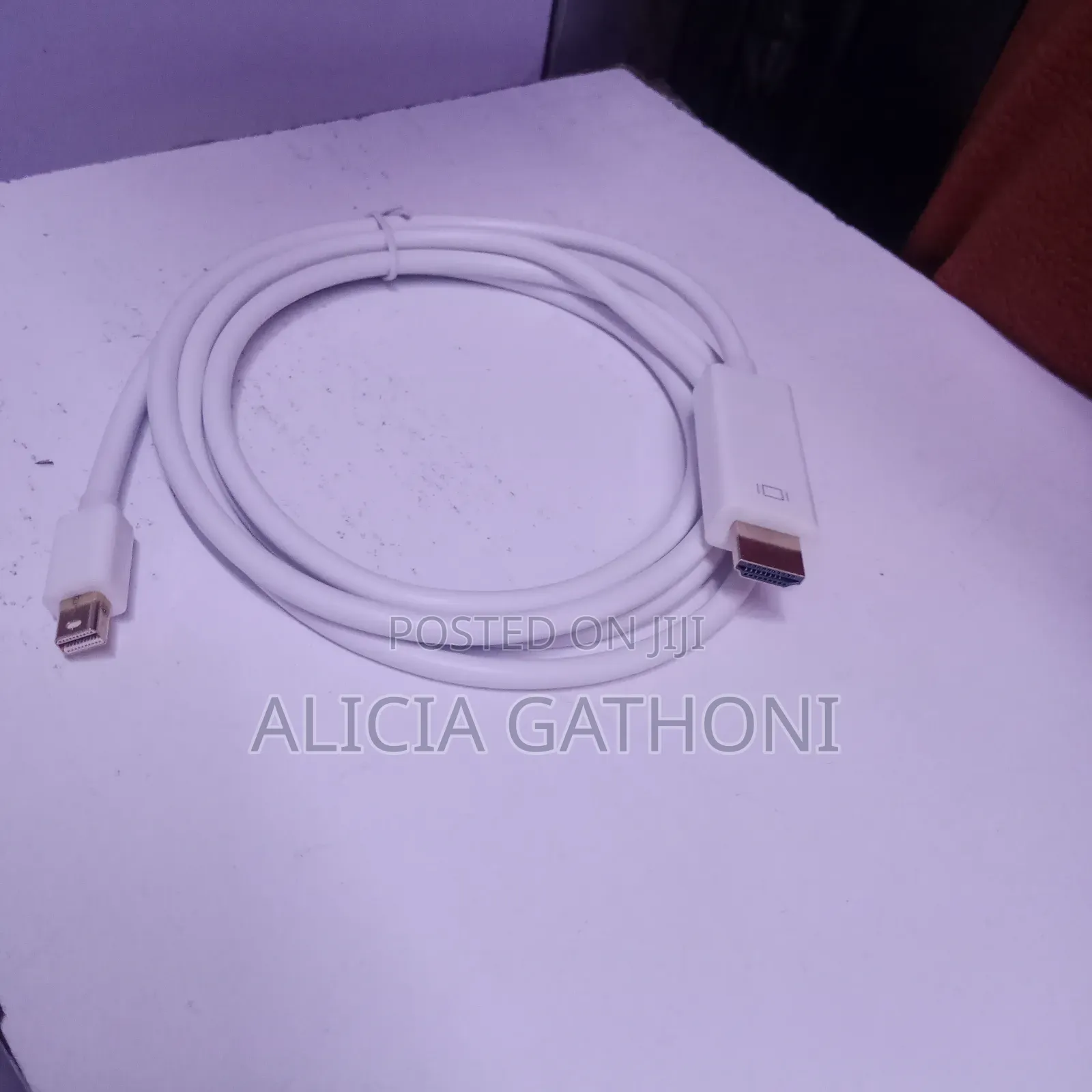 Mini Display Port to HDMI Cable White