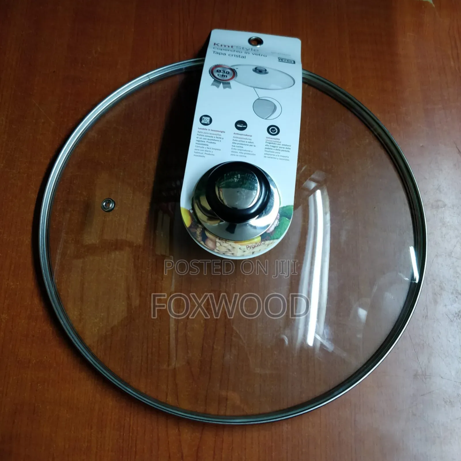 2high-Quality Glass Lids 24cm
