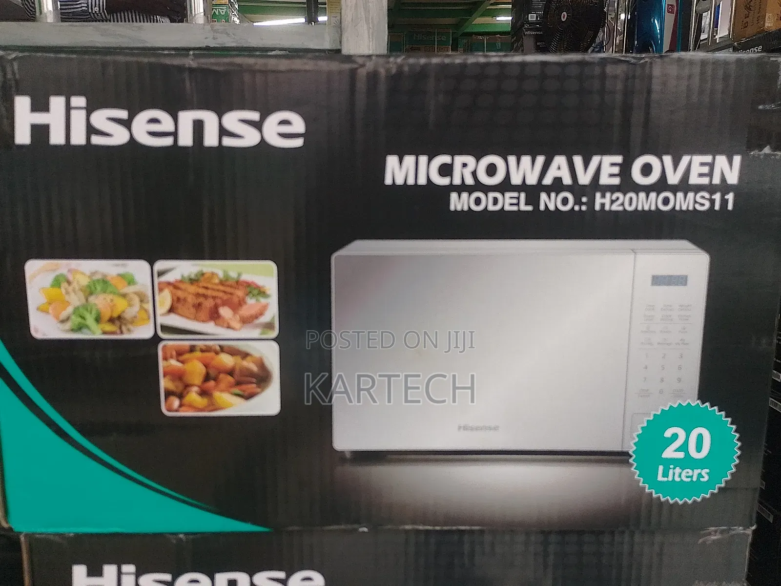 Hisense Microwave 20 Liters Silver and 
Black Color Digital