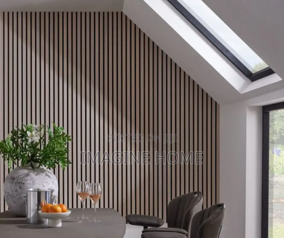 Fluted Wall Paper Brown Color