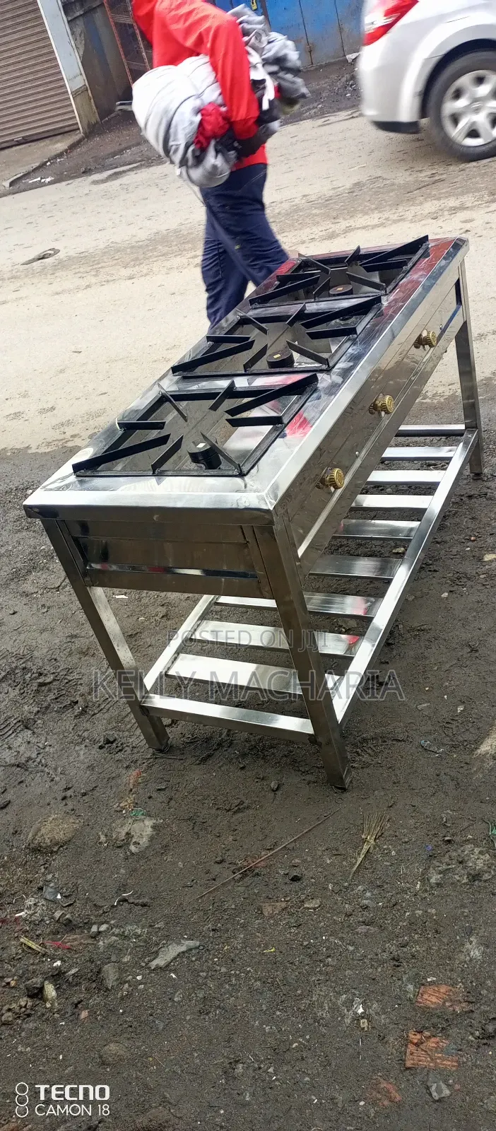 Stainless High Pressure Three Burner Gas Grill Jikos No