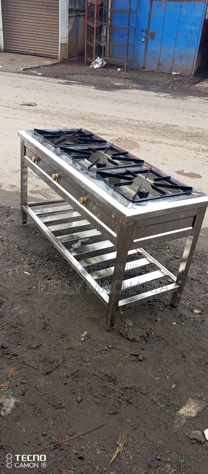 Stainless High Pressure Three Burner Gas Grill Jikos No