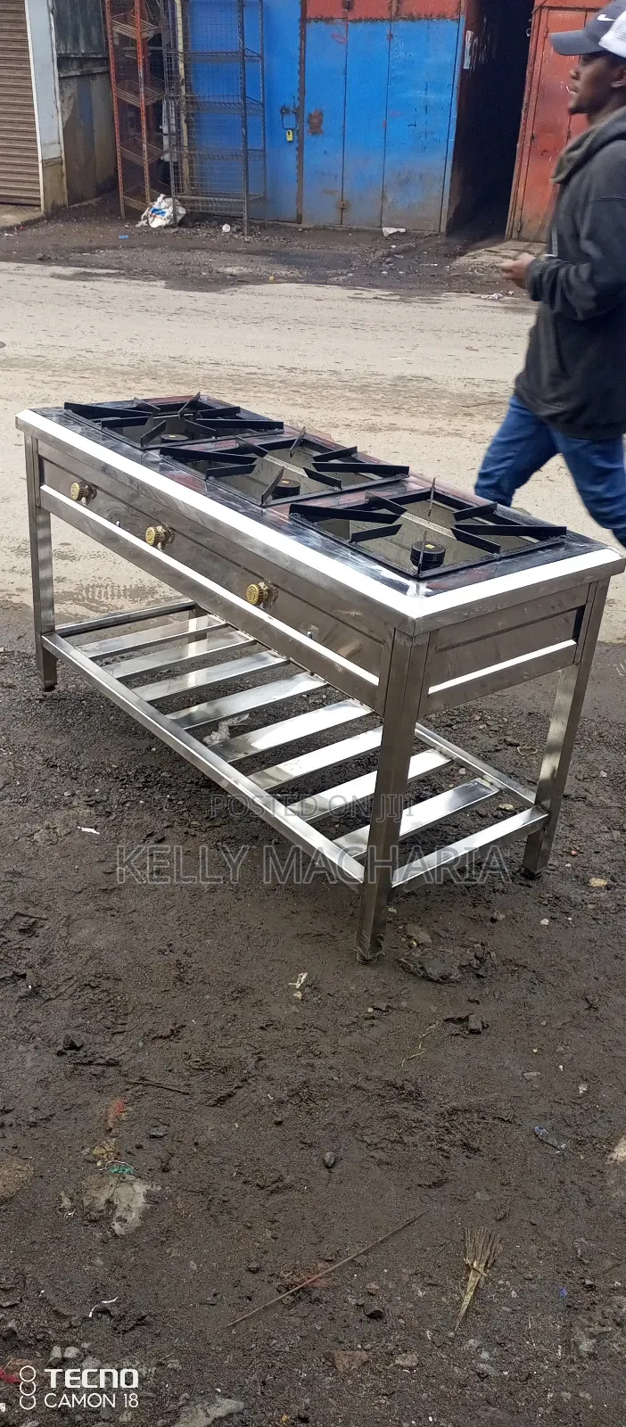 Stainless High Pressure Three Burner Gas Grill Jikos No