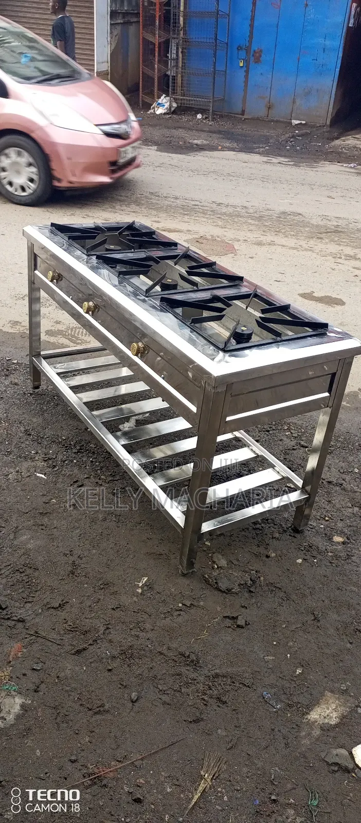 Stainless High Pressure Three Burner Gas Grill Jikos No