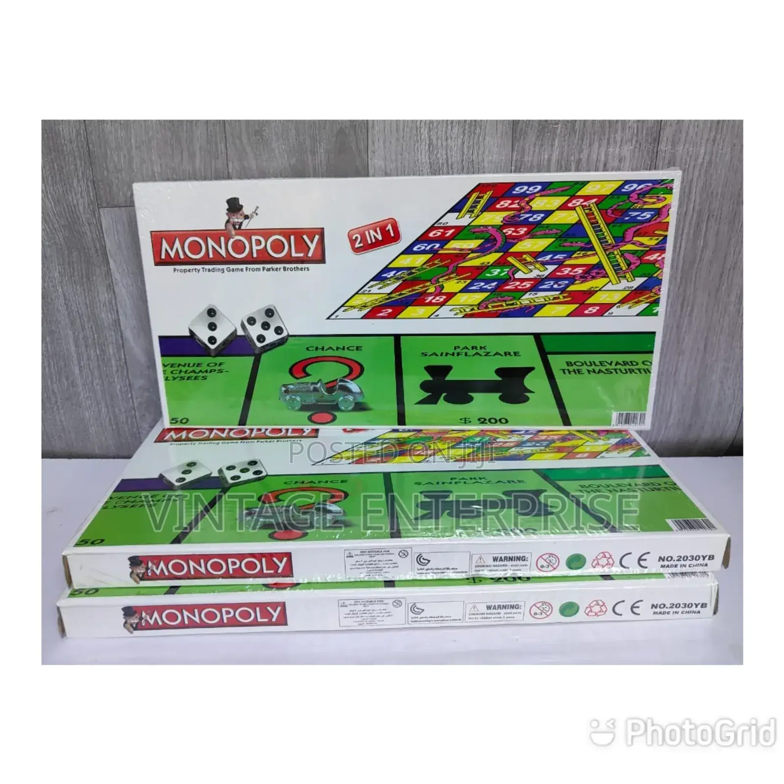 White Monopoly 2 in 1
