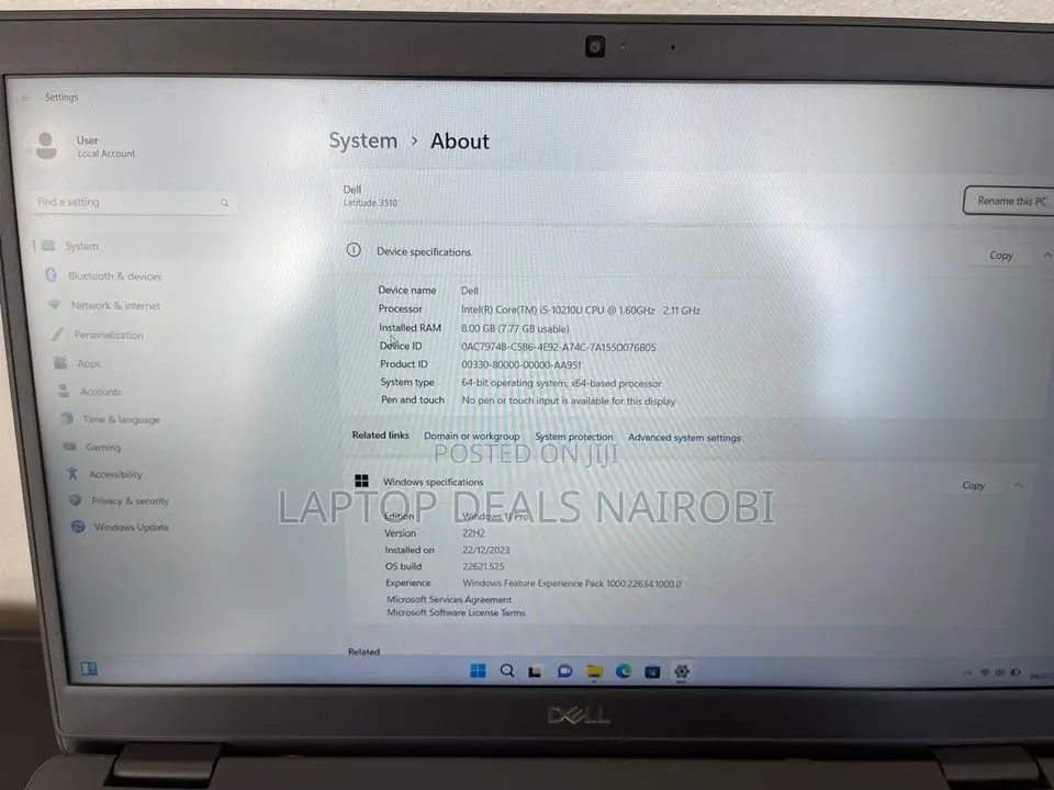 Laptop Dell Latitude 3510 8GB Intel Core I5 SSD 256GB