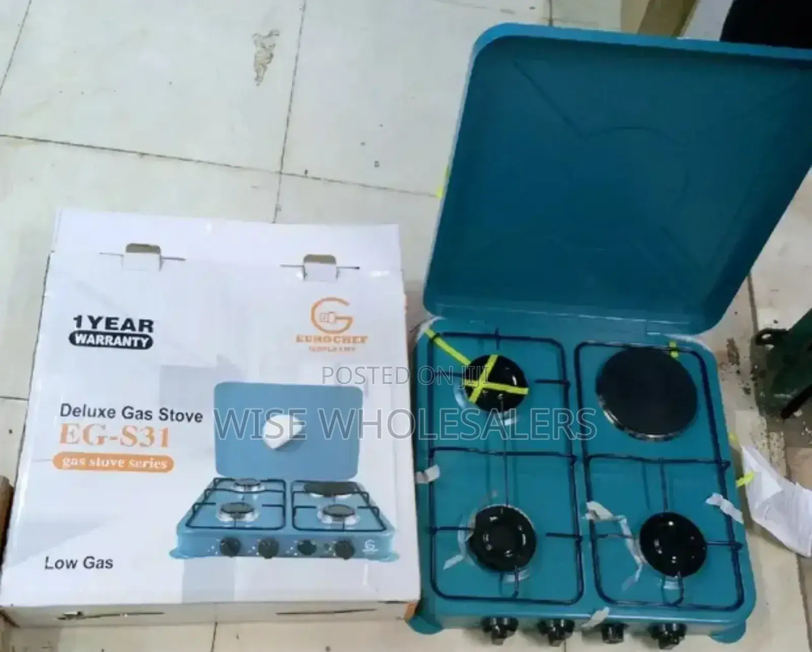 Eurochef 3 Gas And 1 Electric Plate Table Top Gas Cooker