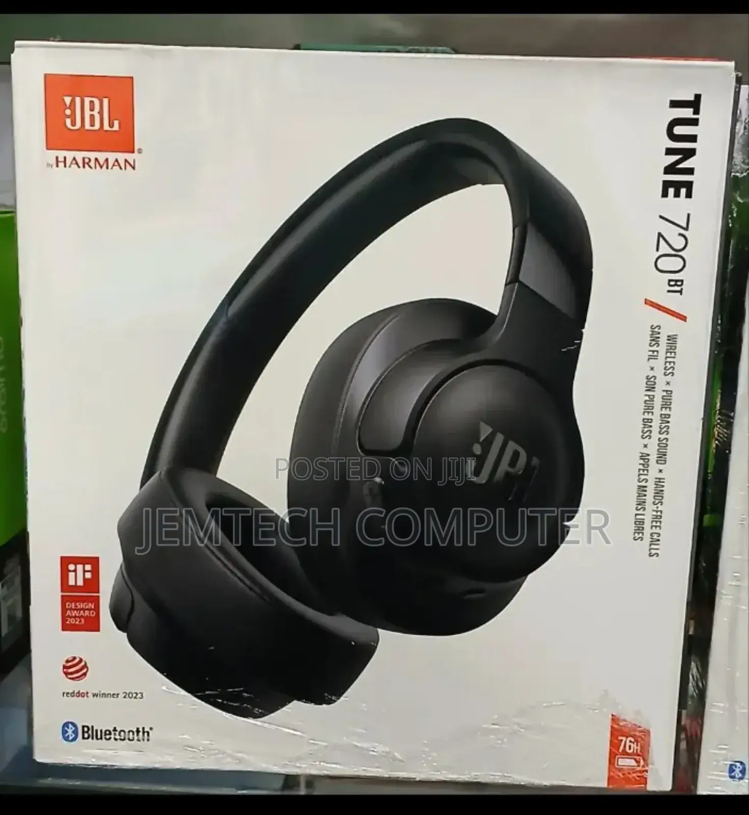 //Jbl Tune 720bt Wireless on-Ear Headphones (Black /