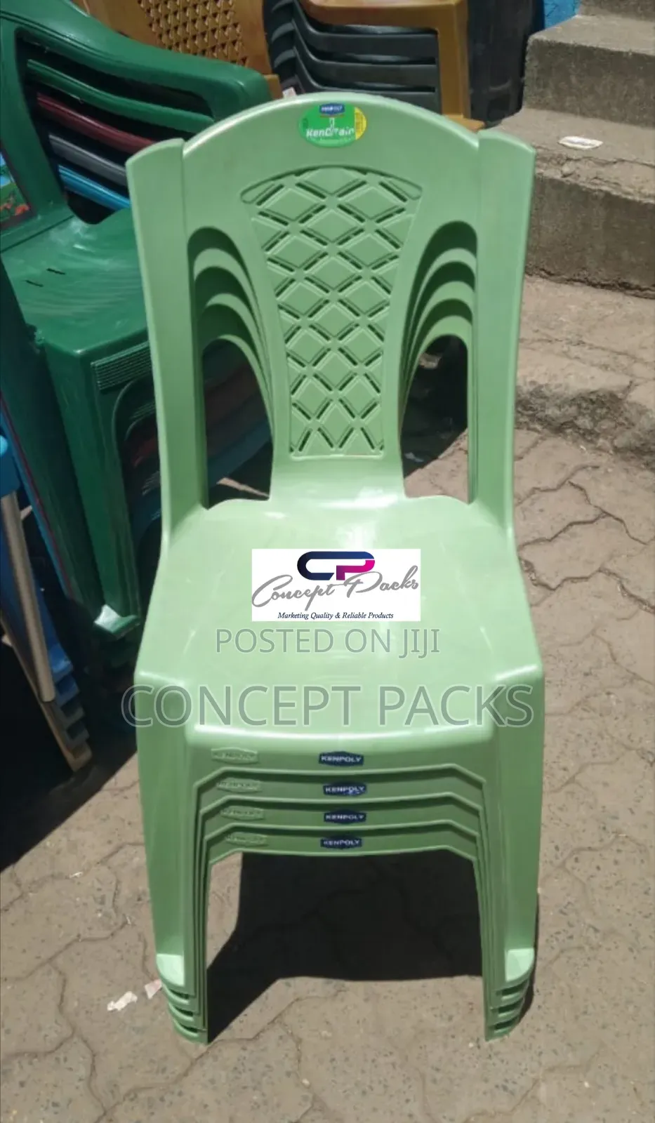 Jungle Green Armless Kenpoly2032 Chair.