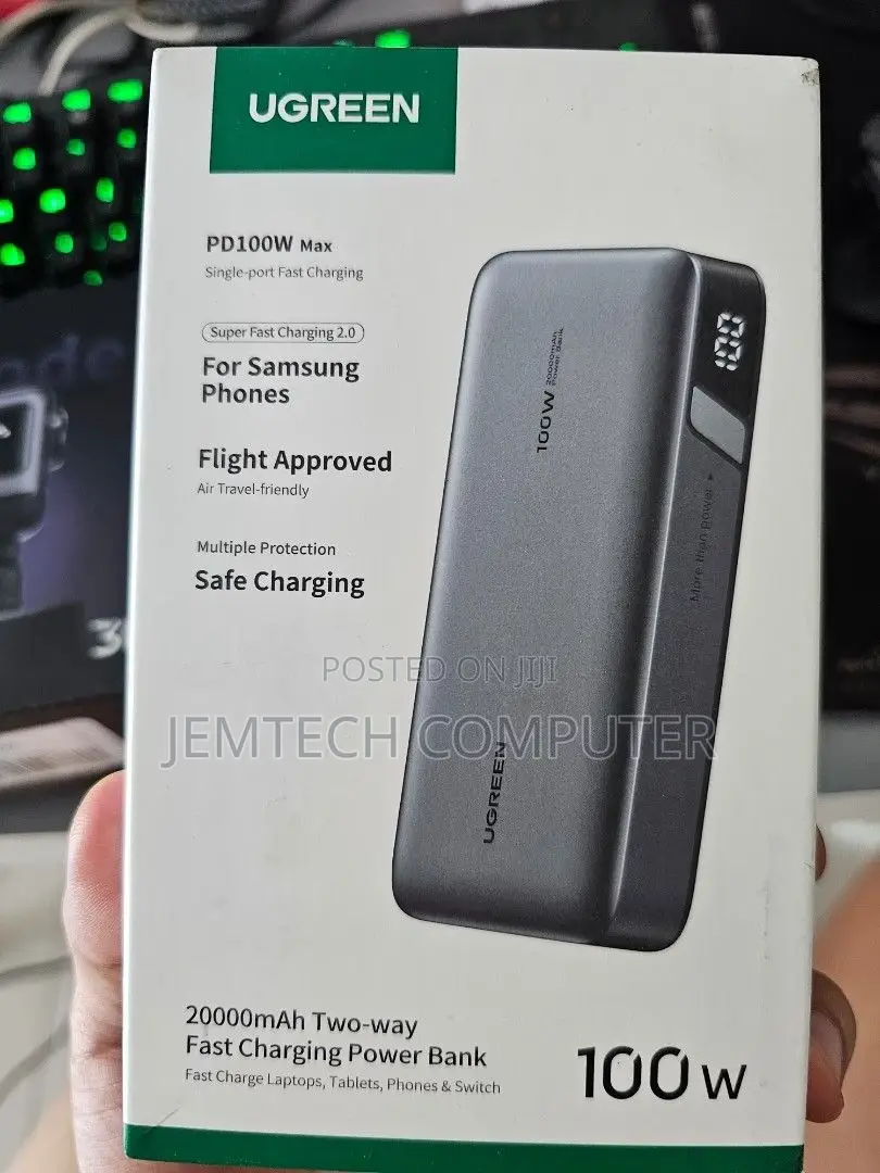 UGREEN 100W Power Bank Two-Way Fast Charging// 20000mah
