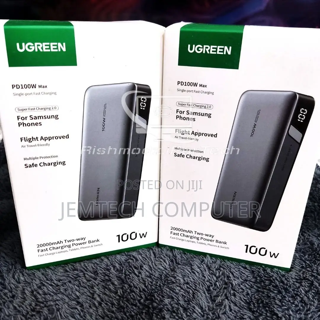 UGREEN 100W Power Bank Two-Way Fast Charging// 20000mah